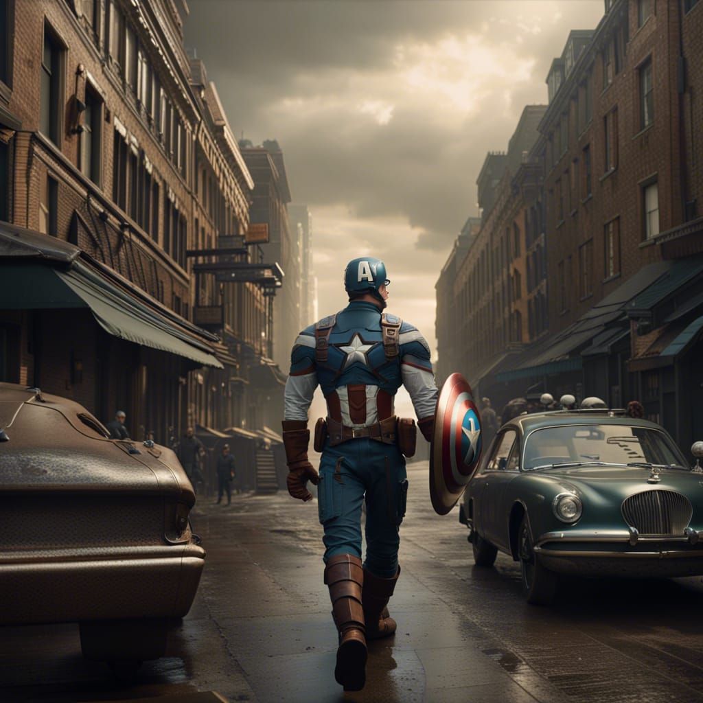 Epic 3D Captain America Digital Art