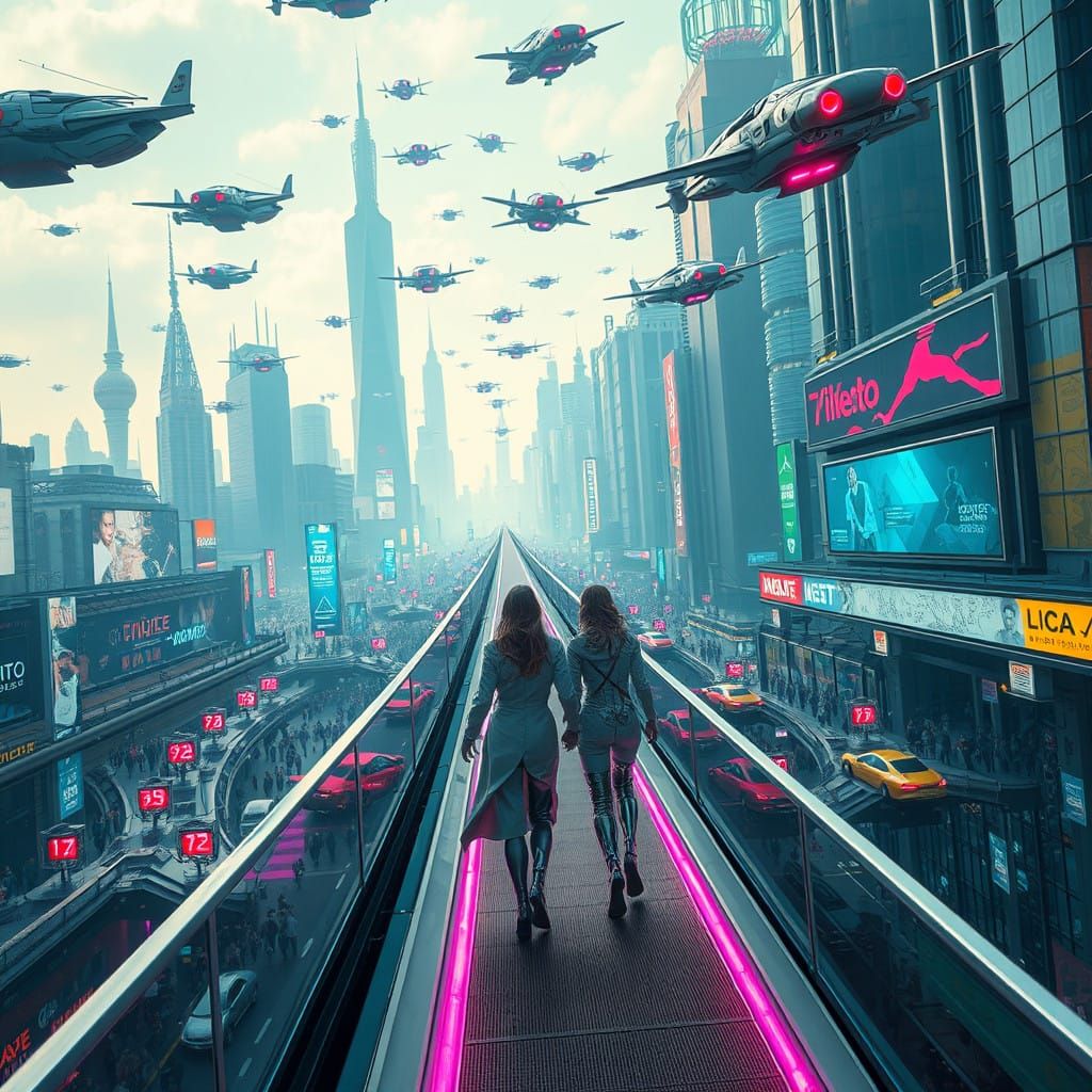 Cyberpunk Dreamscape in Hyper-Detailed Style