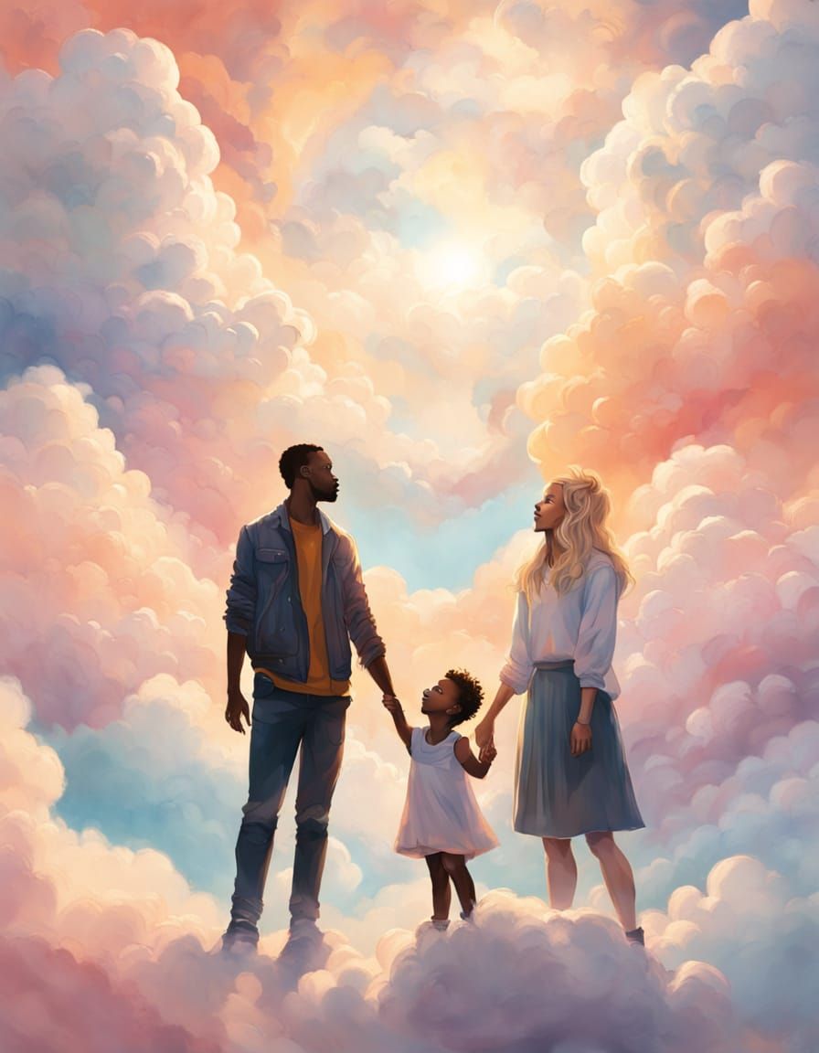 Celestial Family in Whimsical Harmony