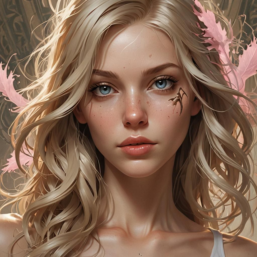 Ghost Spider Portrait in Art Nouveau Style