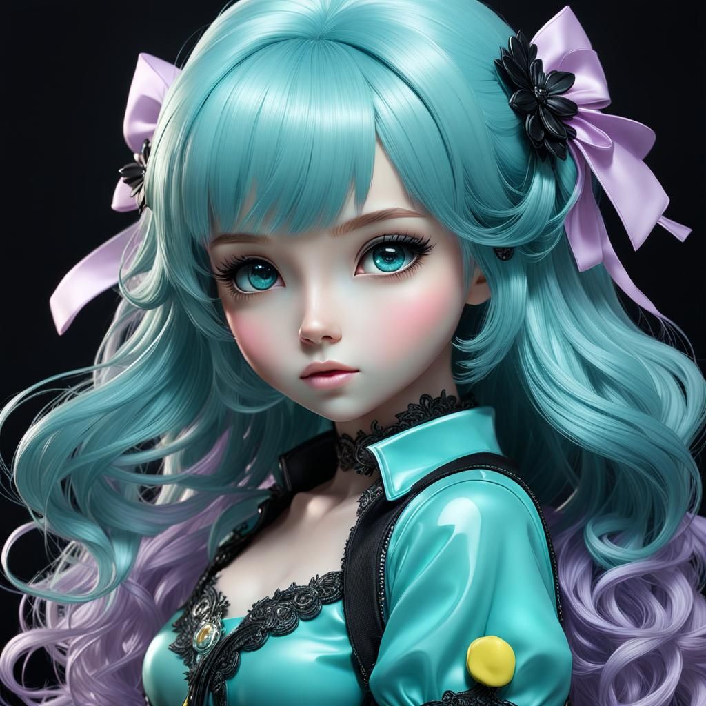 Cute Kawaii Aquarius Doll with Pastel Clothes