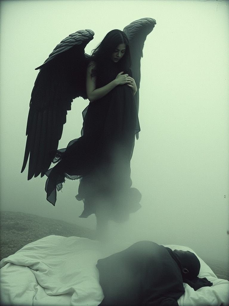 The Angel of Death in Dark Elegance