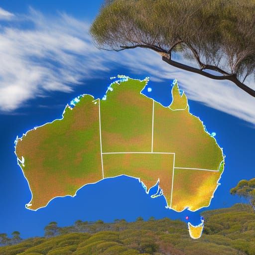 Simple Map of Australia