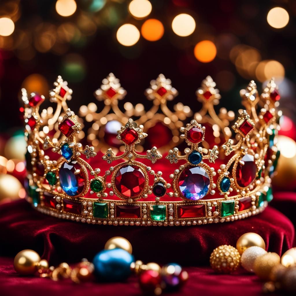 Gemstone Crown on Velvet in Professional Photography