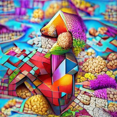 Colorful 3D Geometric Puzzles in 8K Resolution