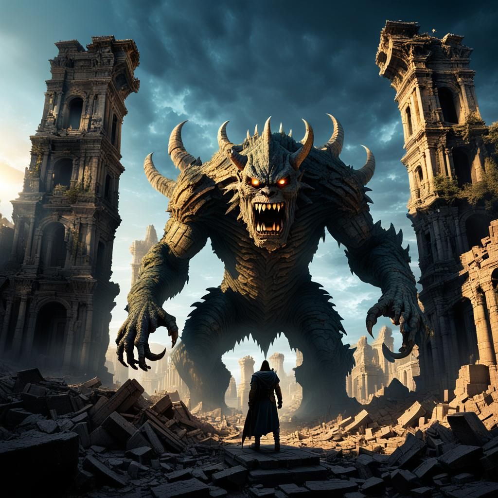 Legendary Monster Emerges from Ancient City Ruins