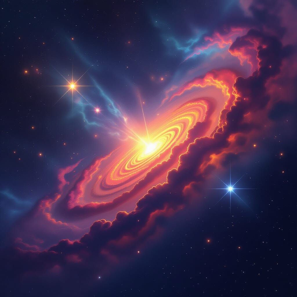 Diwali Celebration in Space as a Joyful Cosmic Festival