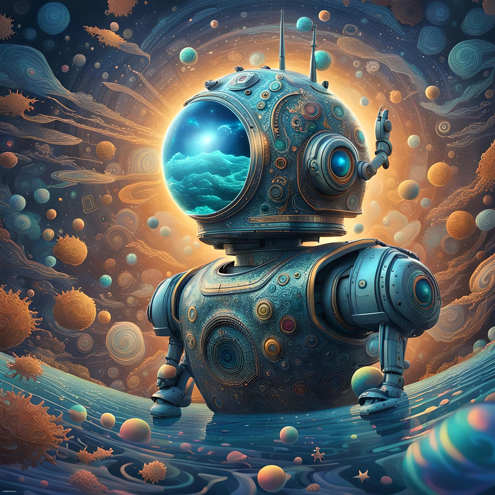 Cosmic Mind: Holographic Astral Illustration in 8K