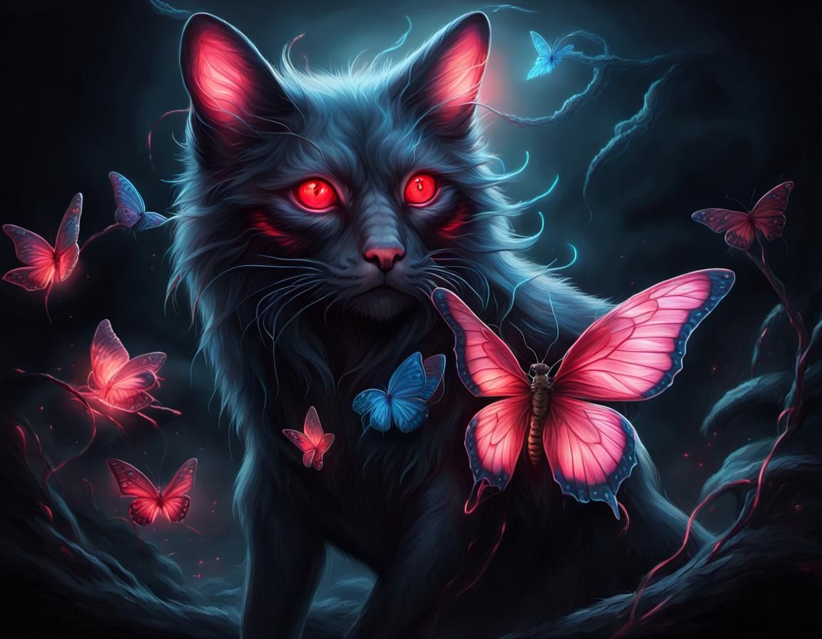 kaotik cat and butterflies