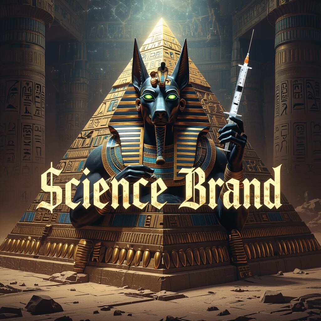 Anubis Kemet Pyramid with Syringe and Gold Teeth