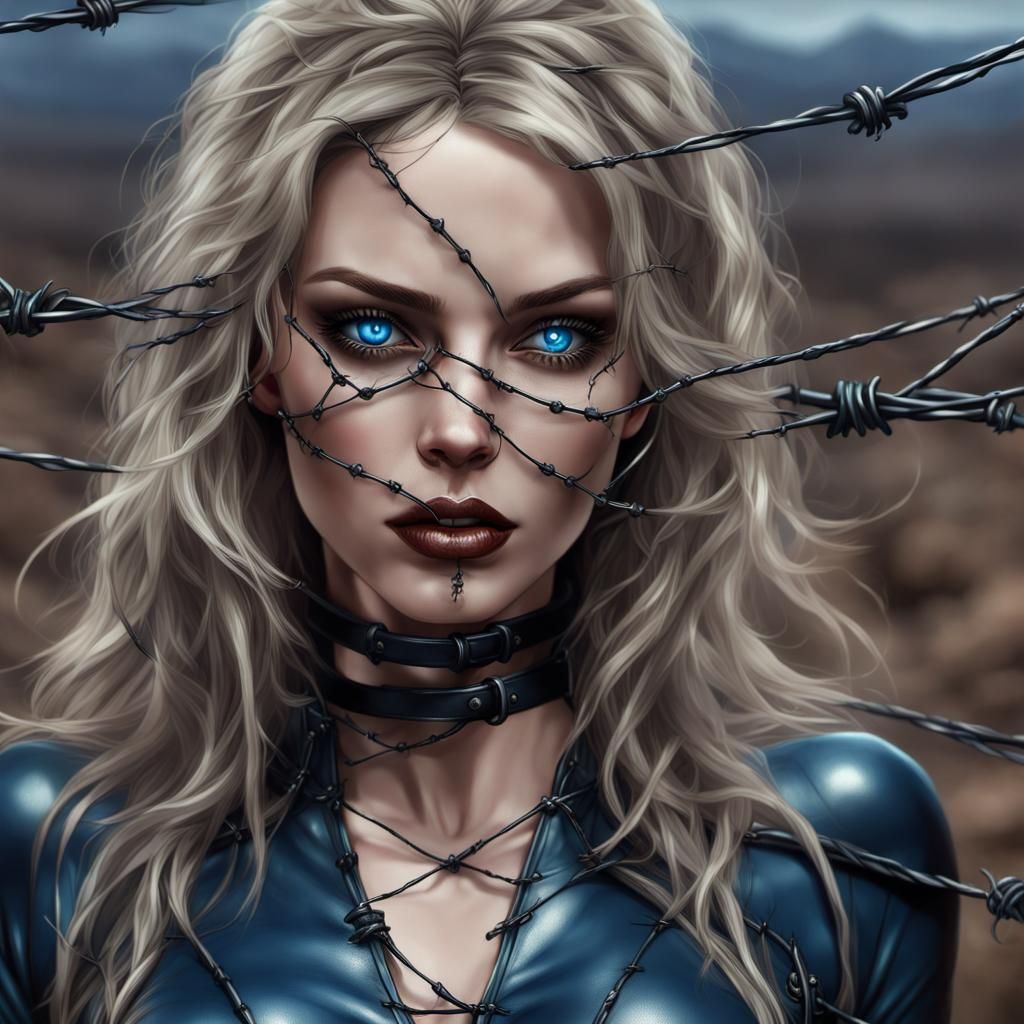 Woman Entangled: Detailed Fantasy Concept Art