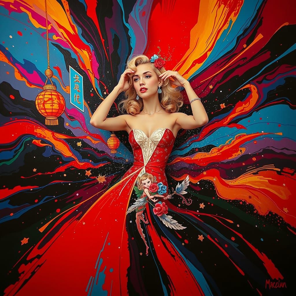 Elegant Woman With Timeless Beauty and Porcelain Skin