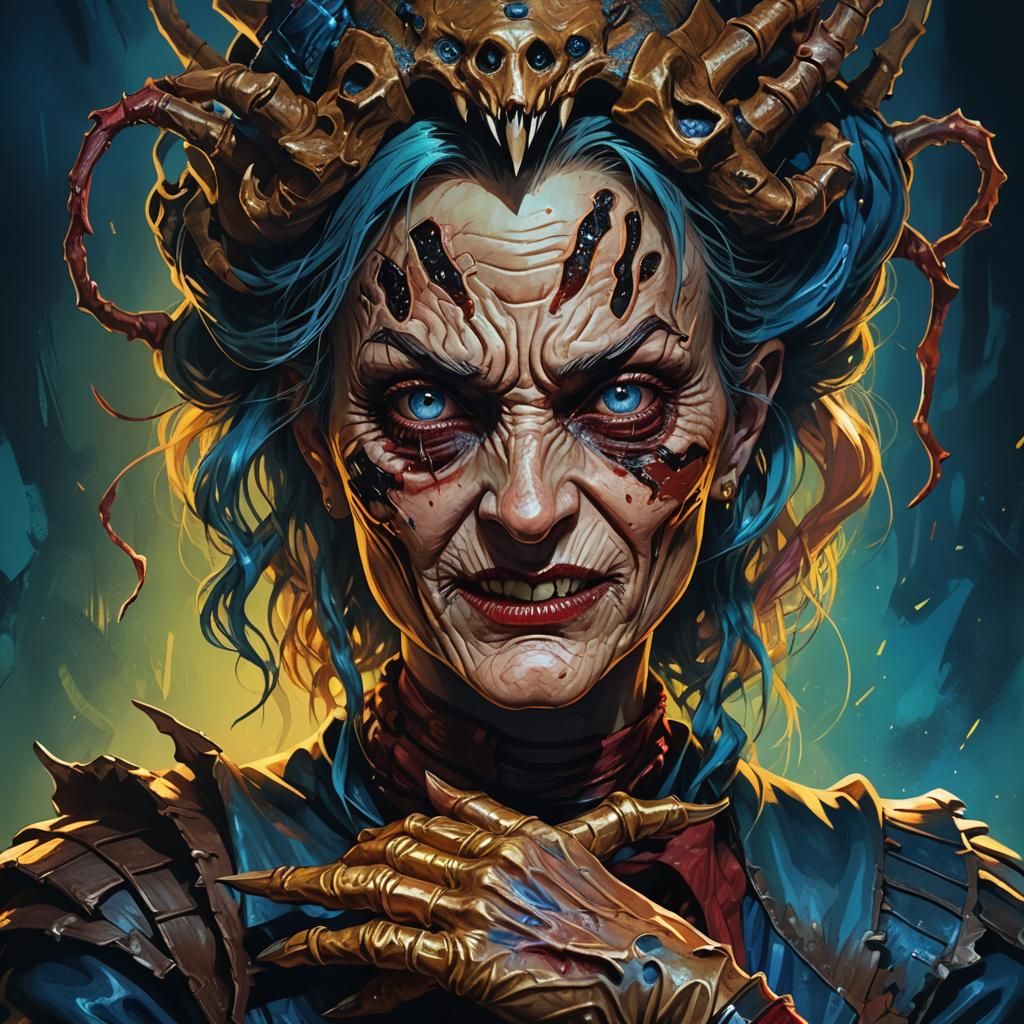 Freddy Krueger as Grotesque Pop Art Woman