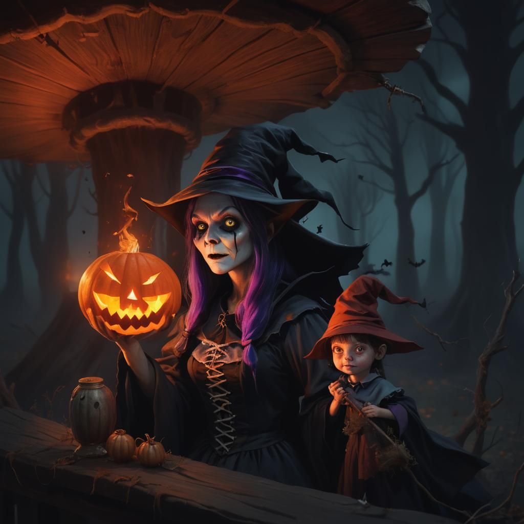 Creepy Witch Generated by AI