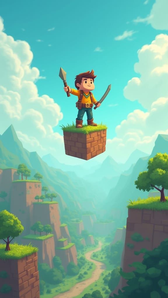 Engaging OneBlock Gameplay Trailer in Comic Book Style