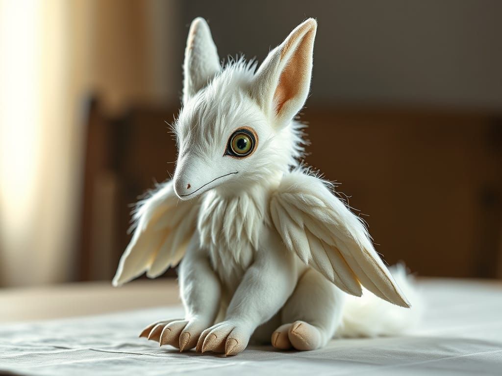 Realistic Plush Simurgh Toy with Nostalgic Aura