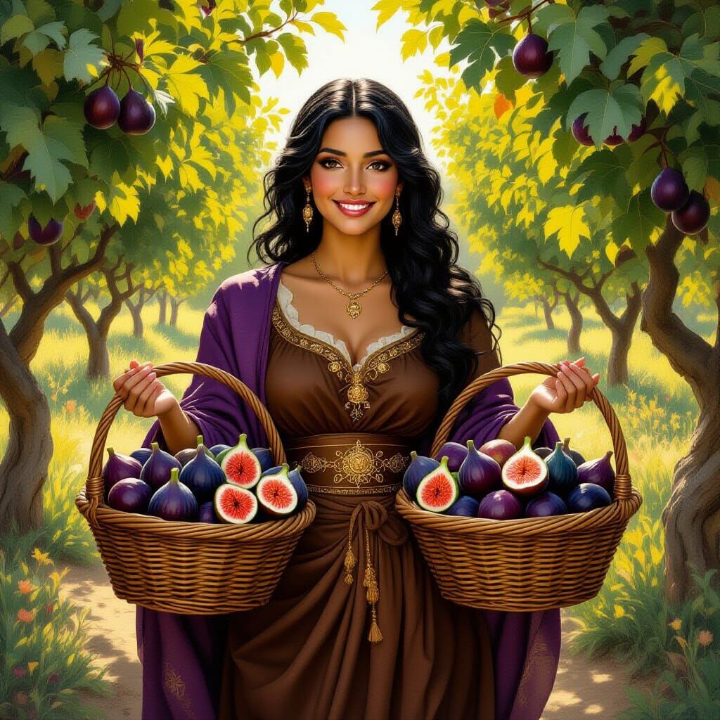 Fig Goddess in the Style of Old Masters