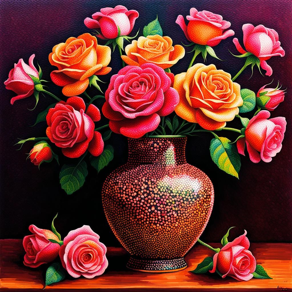 Still life - pointilism