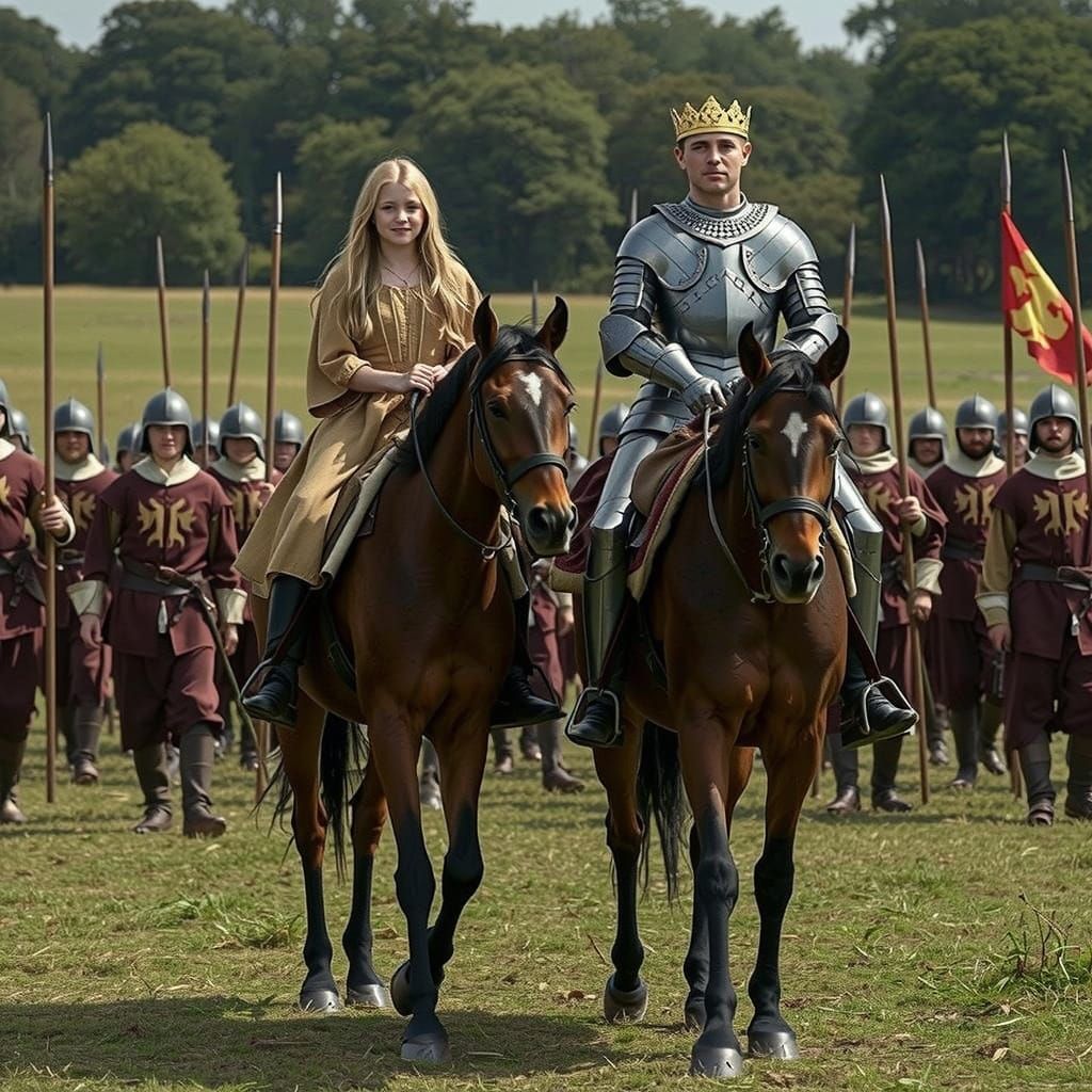 Alongside François 1er, before the Battle of Marignan in 1515...