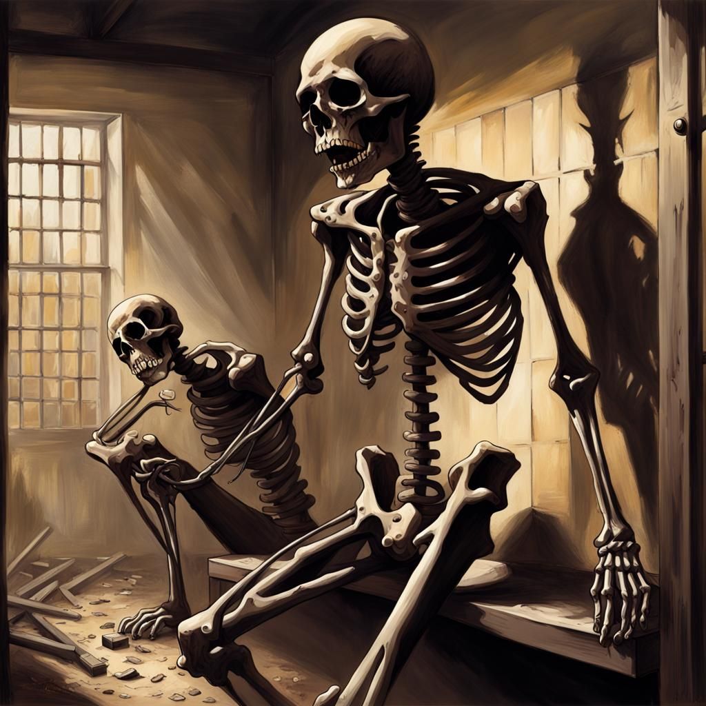 Sinister Prison of Skeletons: A Dark Vision