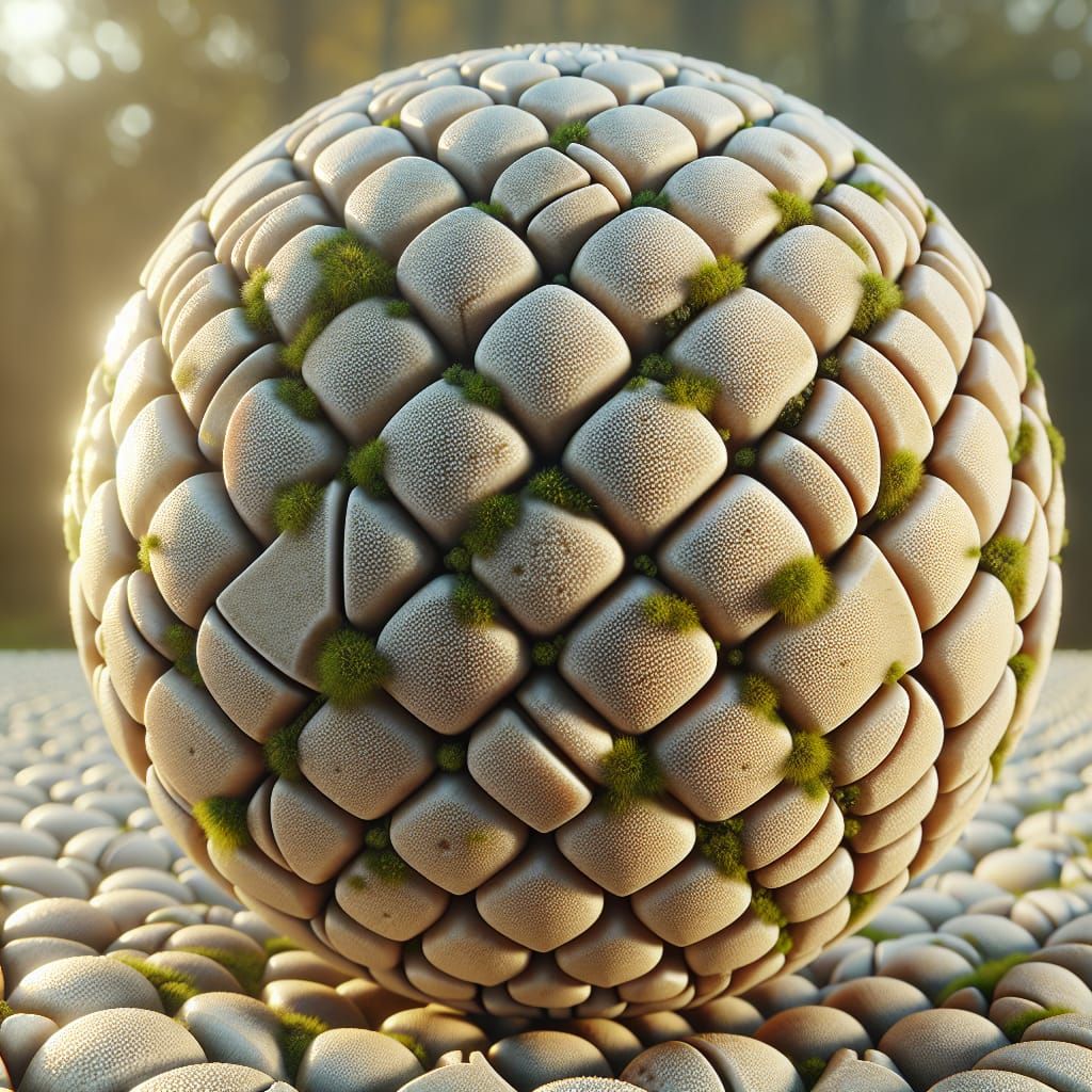 Macro View of Pavement Tile at Sunrise