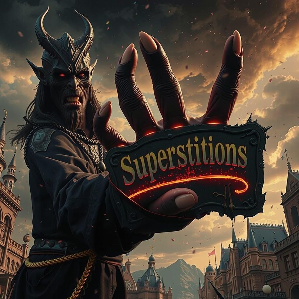 Devil's Hand Crushing Superstitions: Digital Matte Painting