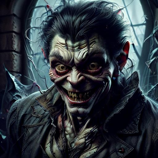 Vampire Night Visitor in Dark Fantasy Style