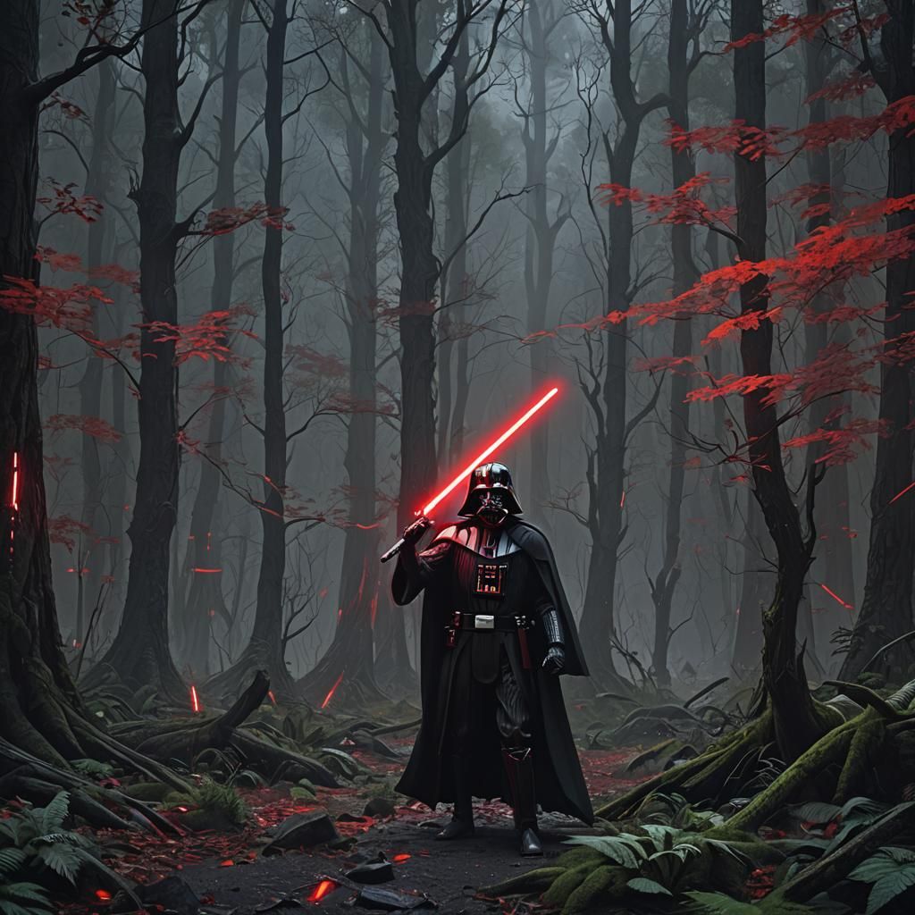 Sith Lord in Forest of Despair: Matte Painting