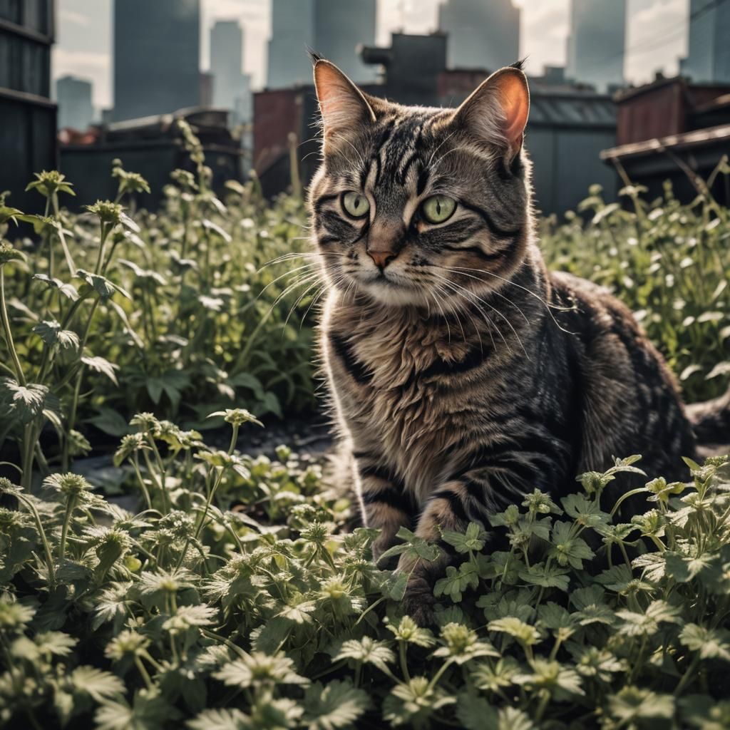 Hyperrealistic Commander Catnip in Cinematic Style