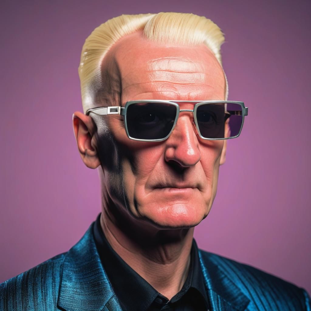 Glitch Art Portrait with Sharp Focus