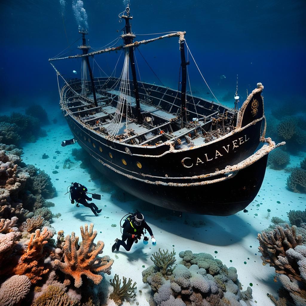 Sunken Santa Maria Caravel Discovered by Divers