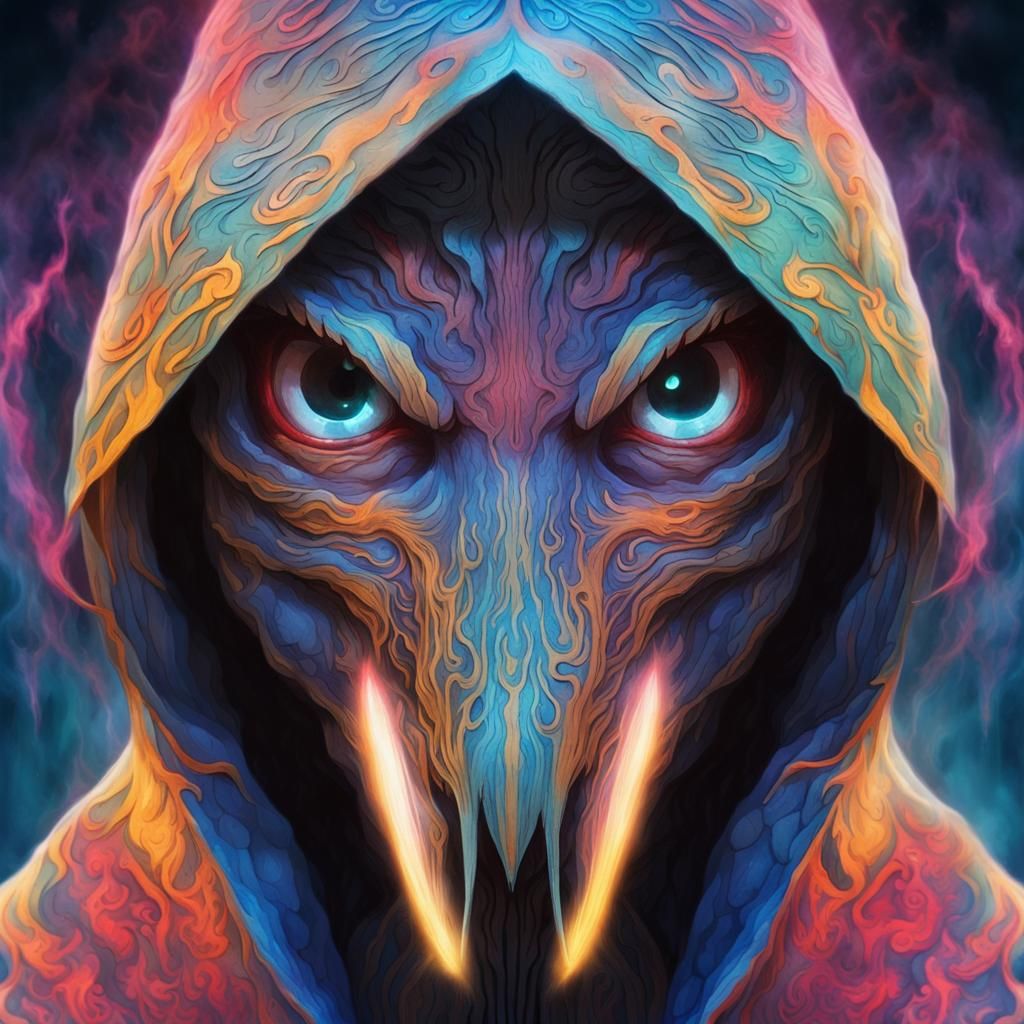 Ominous Creature Emerges from Dark Fantasy Mist