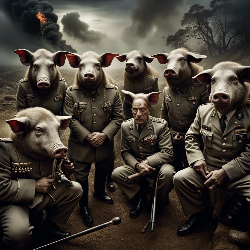 Surreal War Pigs in Hallucinatory Photograph Style