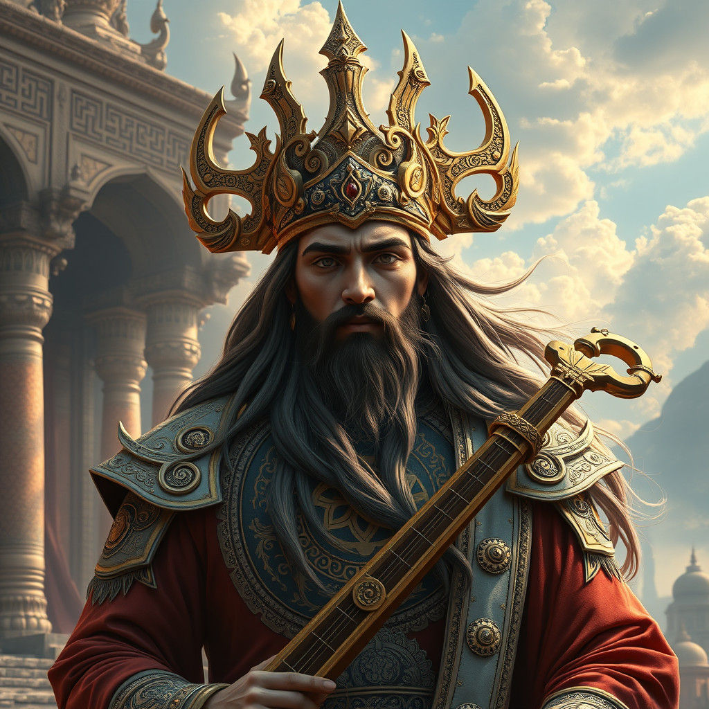 Ahura Mazda as Hyper-Realistic Digital Painting