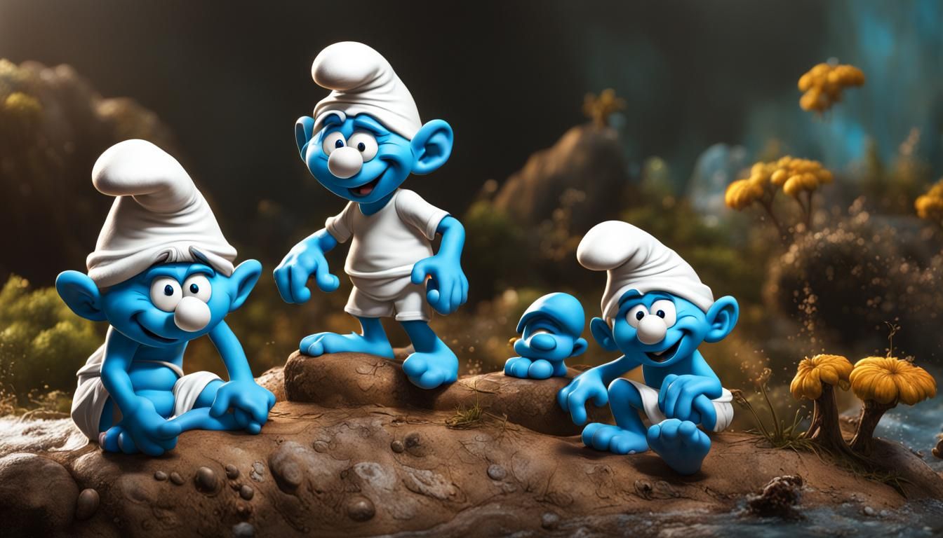 Deranged Smurfs on Hallucinogenic Mushrooms