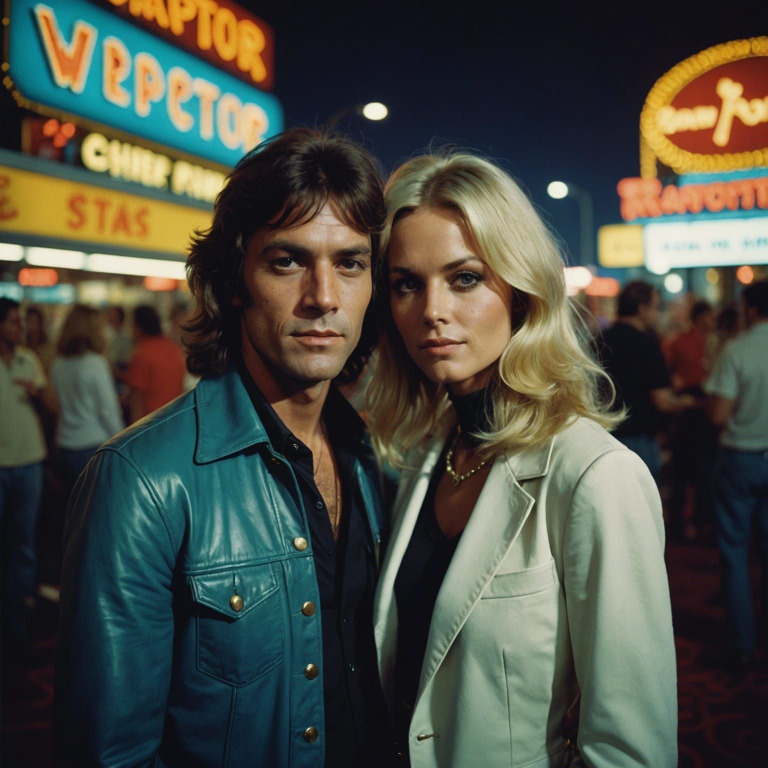 Rock Star and Blonde in Las Vegas, 1972