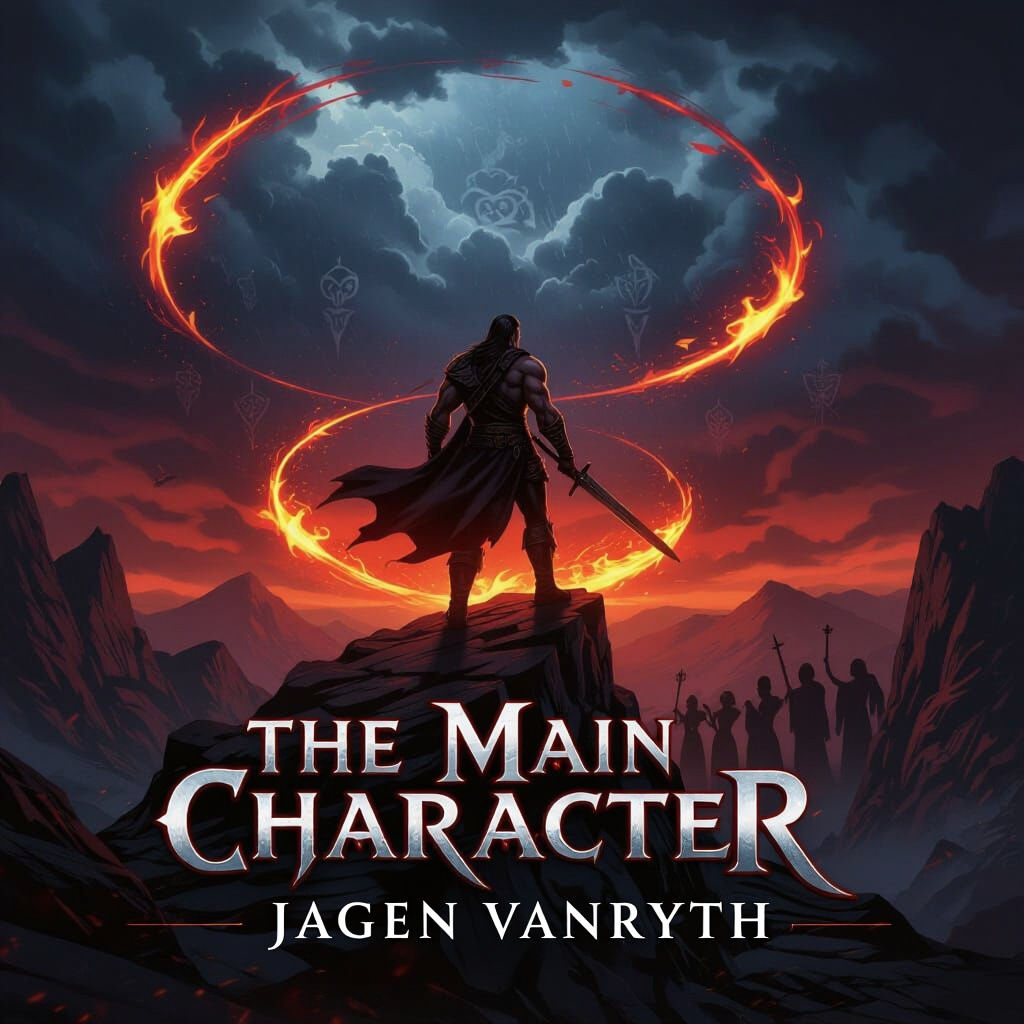 Epic Warrior on Stormy Cliffs, Tribal Metal Artwork