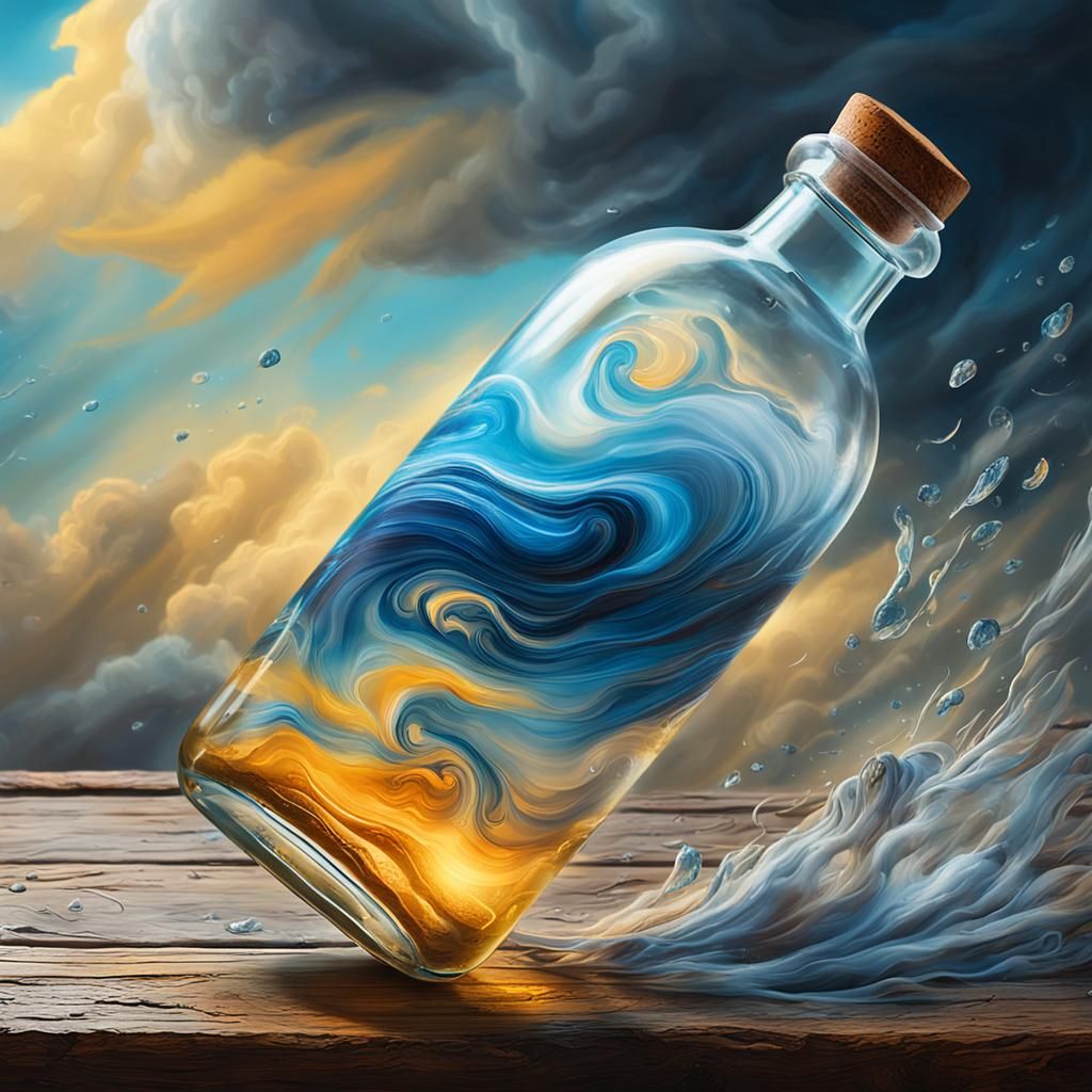Surreal Storm in a Glass Vessel