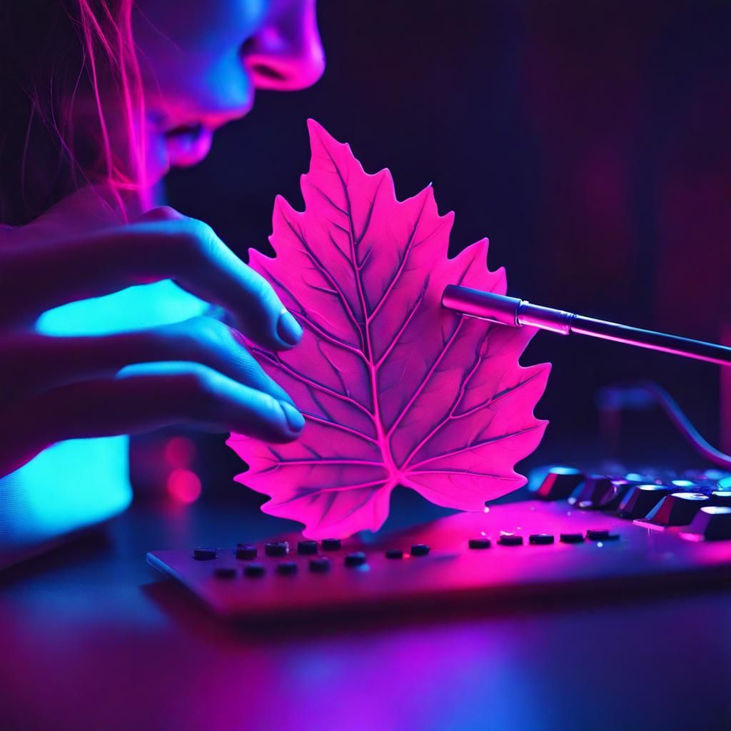 ASMR Sounds Created with Leaf in Synthwave Style