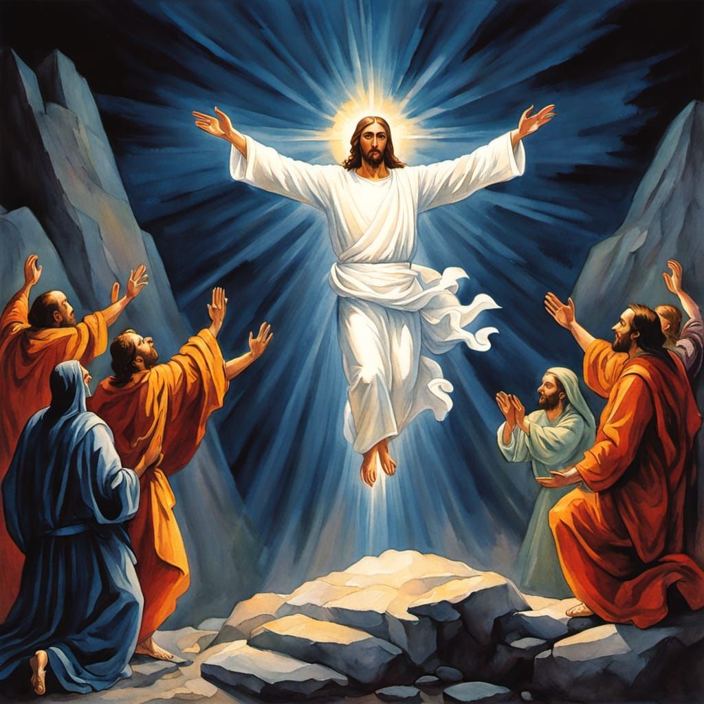 Christ Illuminates Hades in a Vibrant Watercolor Masterpiece