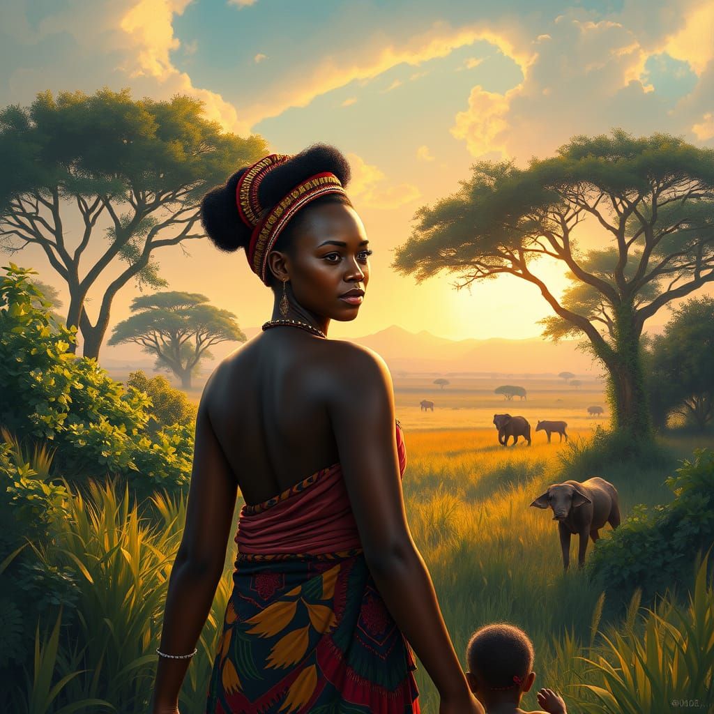 African Woman in Traditional Splendor