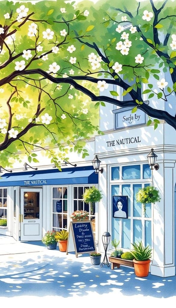 Luxury Spa: The Nautical, in Watercolor Style