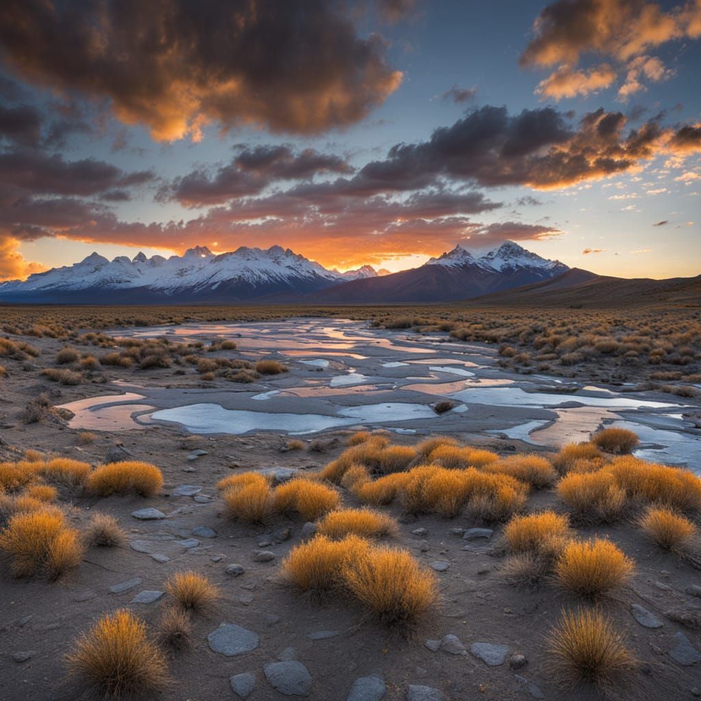 Majestic Landscape in Dramatic Light