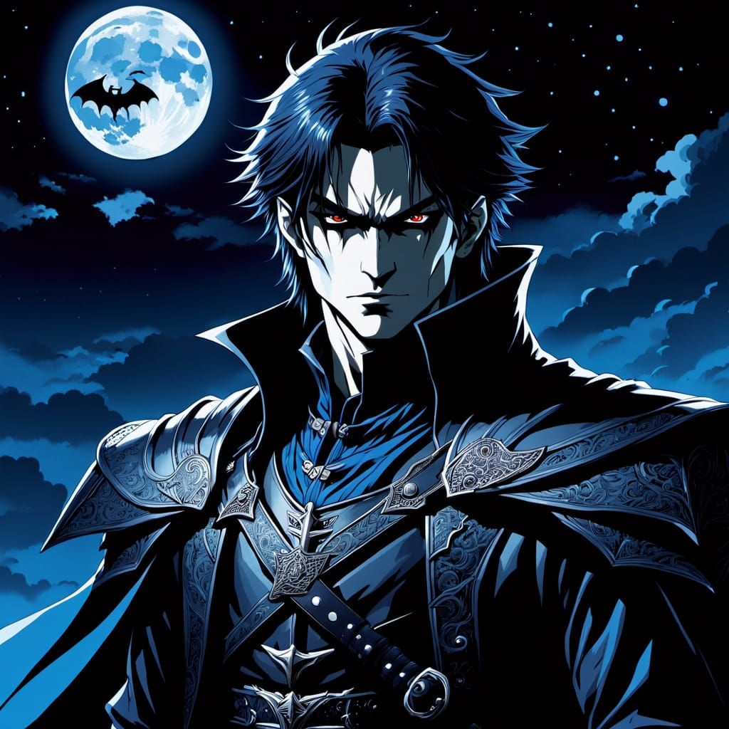 Vampire Hunter D in Gothic Dark Fantasy Style