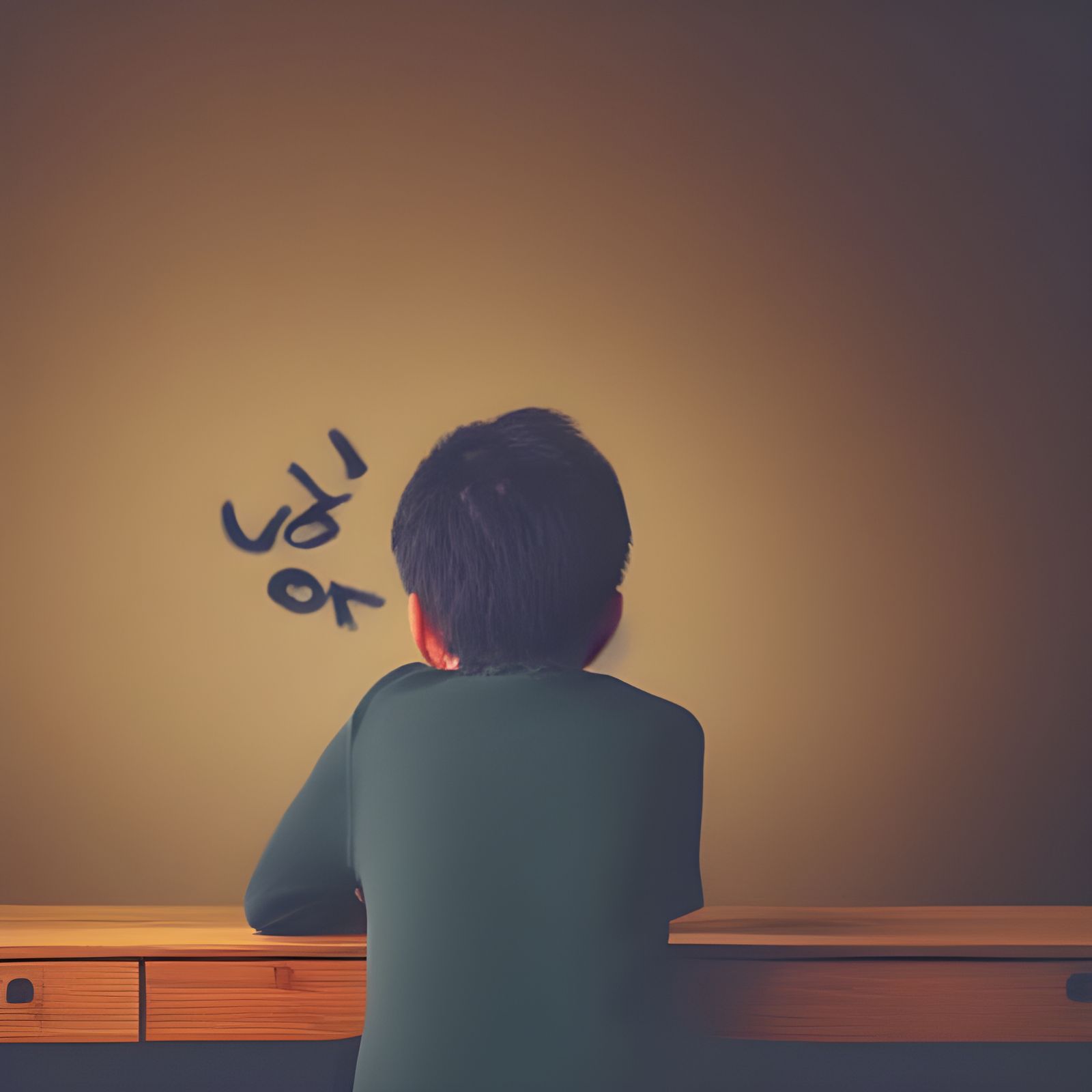 Furious Schoolboy Shouting in a Cinematic Portrait