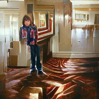 Danny Torrance at Room 217, Oil Painting
