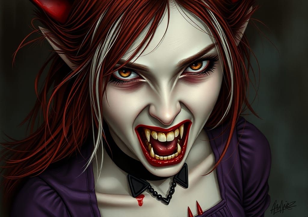 Teenage Werewolf Transformation in Gothic Horror Style