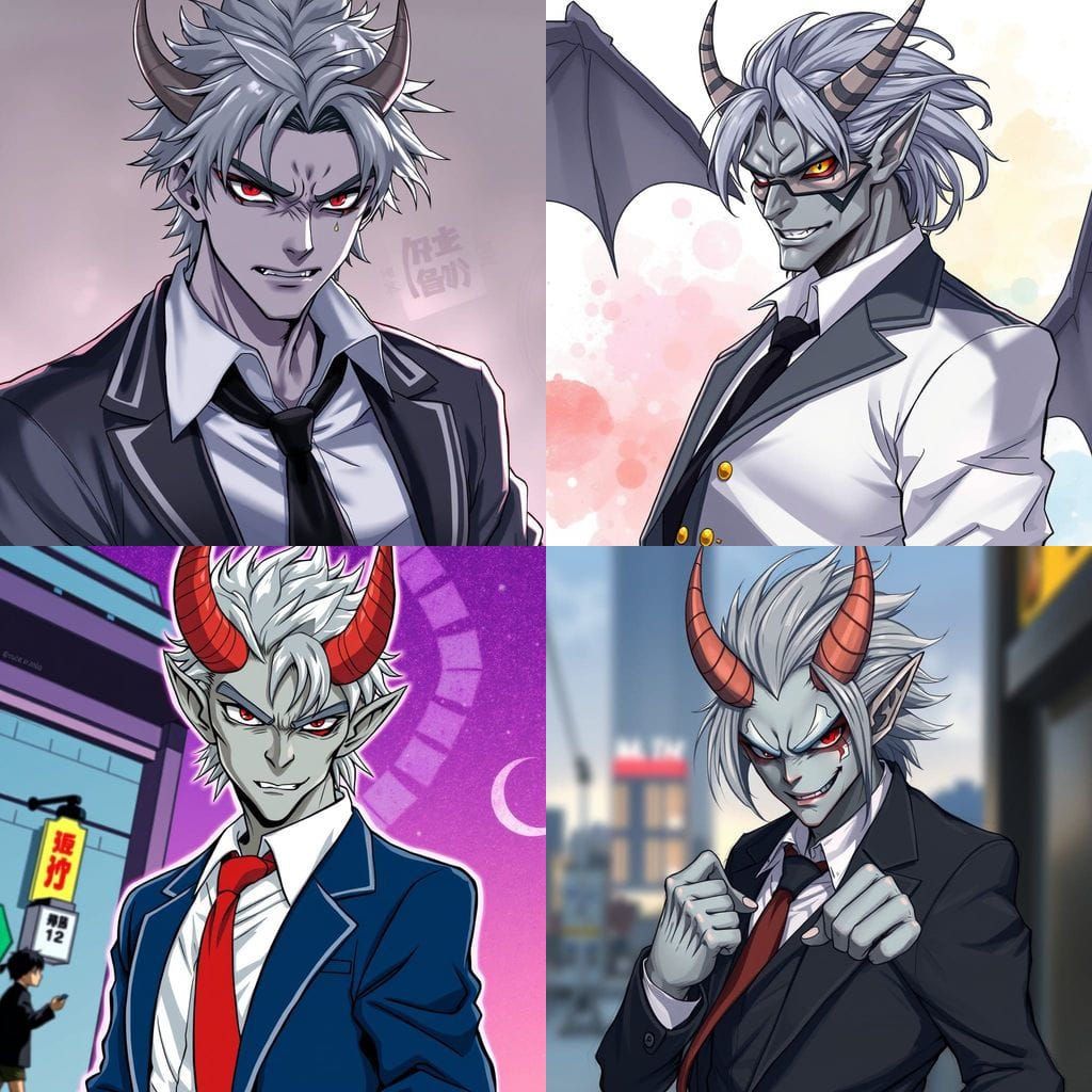 Dark Demon Student in Formal Attire