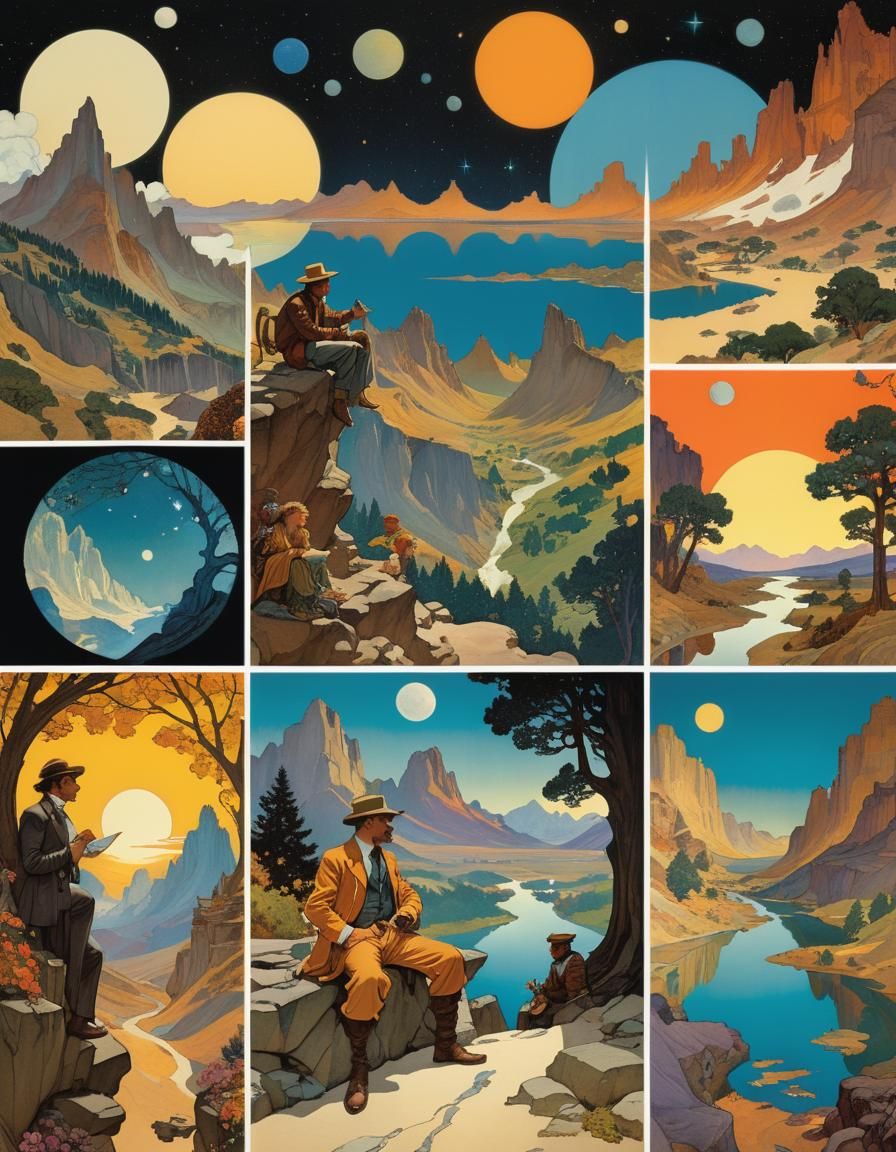 Marx Brothers Androids in Art Nouveau Comic