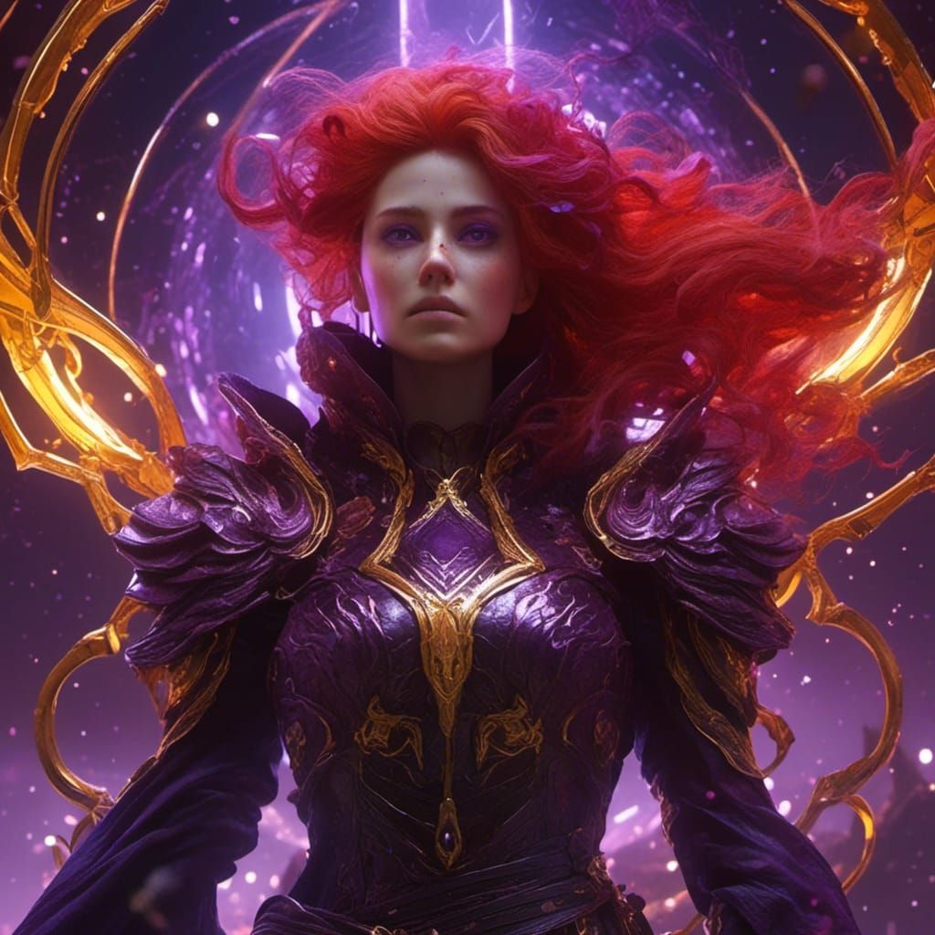 Fae Assassin with Chaos Magic in Dark Fantasy Style